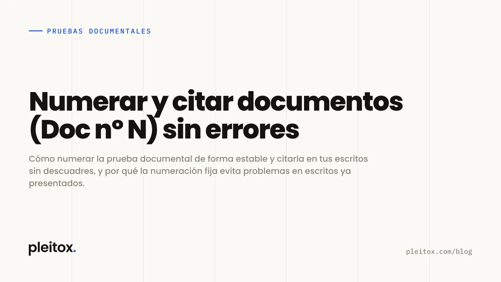 Numerar y citar documentos (Doc nº N) sin errores